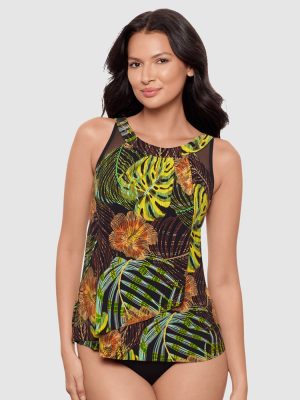 Miraclesuit Sunset Islet Ursula Underwired High Neck Tankini Top