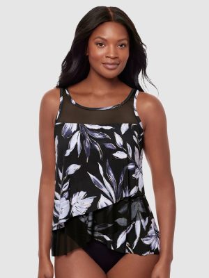 Miraclesuit Fiore di Luna Mirage Loose Fit Slimming Underwired Tankini Top