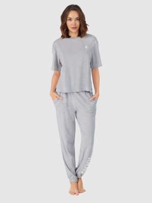DKNY Cotton Jersey Jogger Sleep & Lounge Pant in Grey Heather