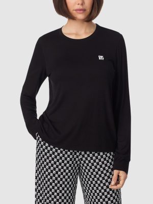 DKNY Viscose Jersey Long Sleeve Long Pyjama Set