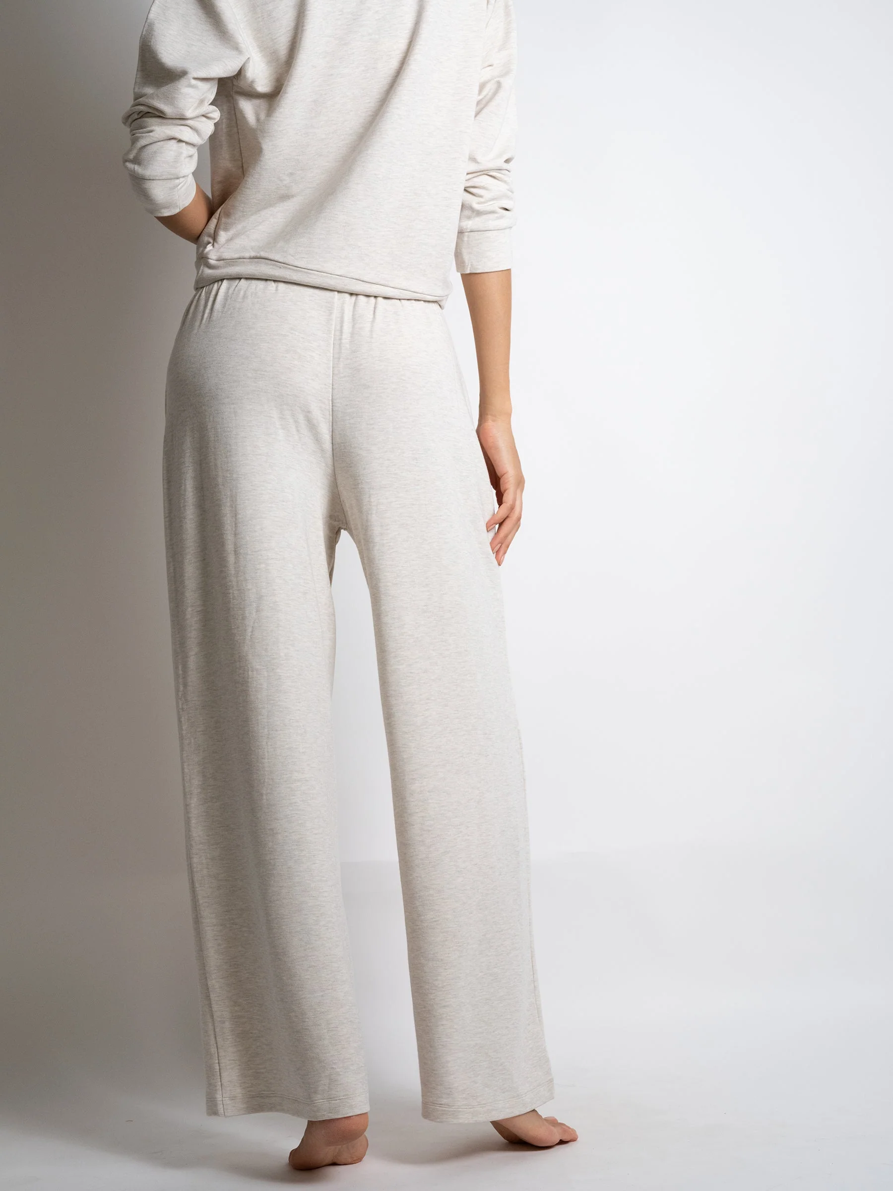 Passionata Alexa Modal Wide Leg Lounge Pant Pearl - Image 4