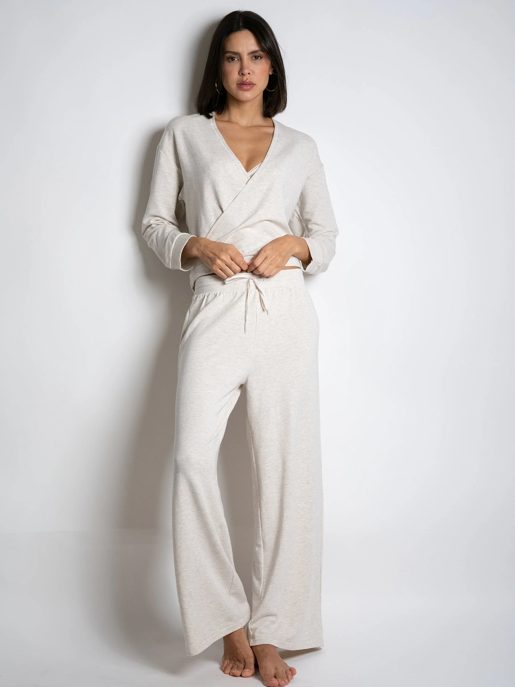 Passionata Alexa Modal Wide Leg Lounge Pant Pearl - Image 2