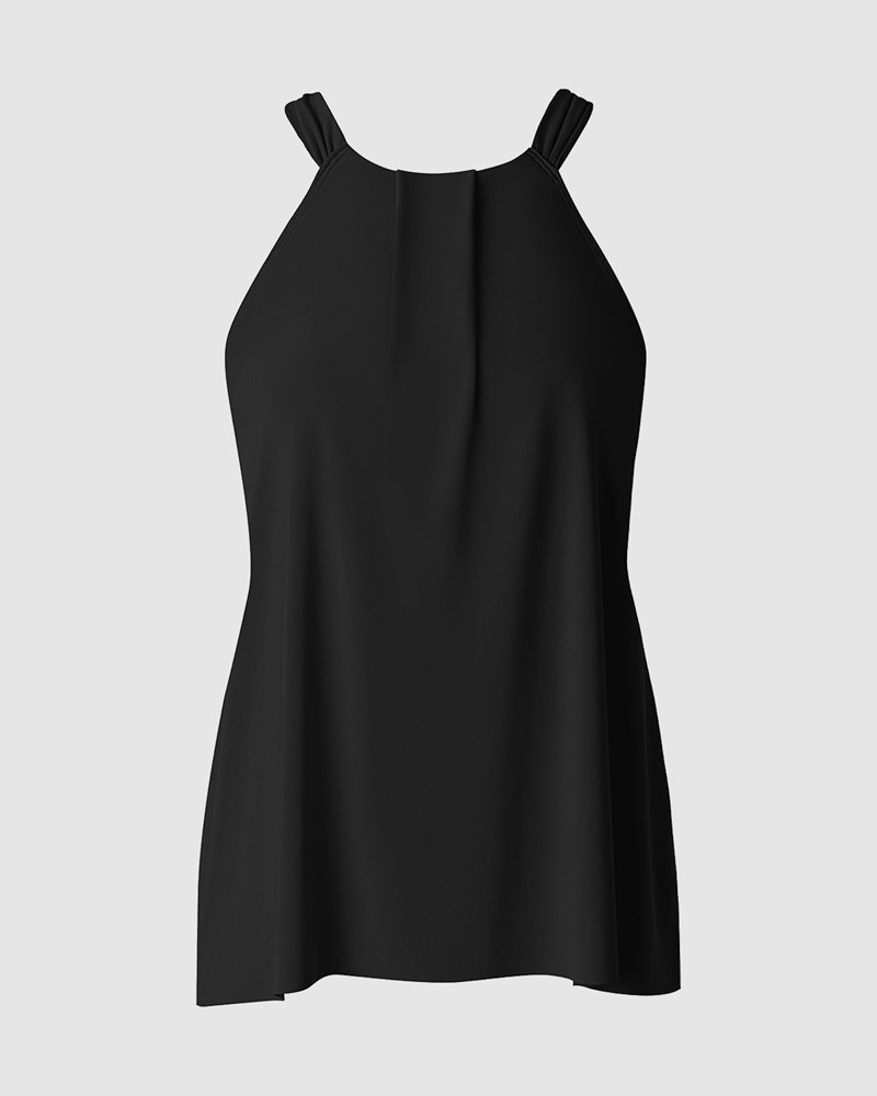 Magicsuit Esme Floaty High Neck Tankini Top Black - Image 2