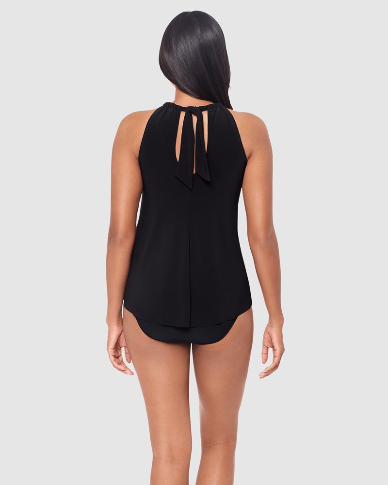 Magicsuit Esme Floaty High Neck Tankini Top Black - Image 3